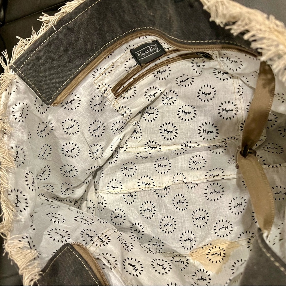 Myra Bag ‘Patchwork’ Brown/Denim - image 2